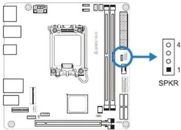 BIOSTAR B760T-SILVER - SPKR: 扬声器接头 - 1