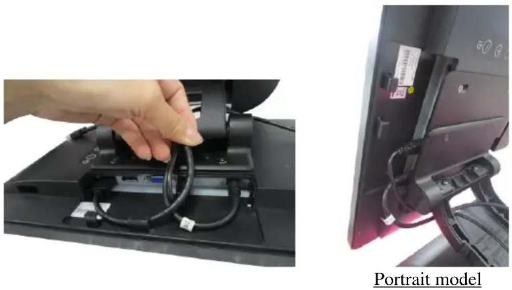 Posiflex TM-5116P - Connecting Power Adapter and I/O Cables - 10