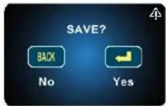 SAVE? BACK No Yes