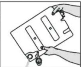 Illustration of hands holding a rectangular object with circular elements, no text or symbols present