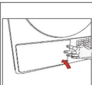 Simple line drawing of a computer monitor with a red arrow pointing to the screen (no text or symbols)