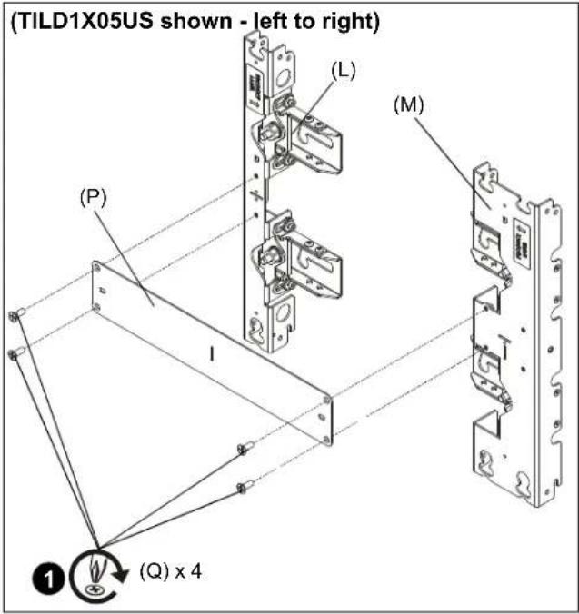 (TILD1X05US shown - left to right) (P) (L) (M) I (Q) x 4