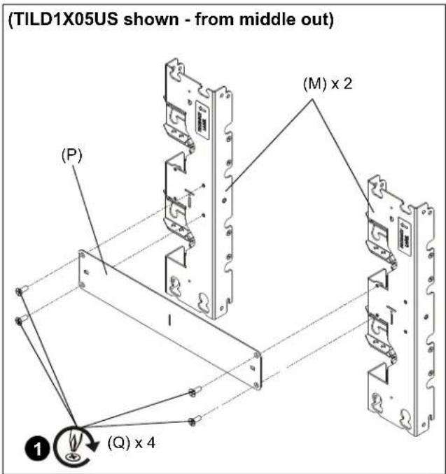 (TILD1X05US shown - from middle out) (M) x 2 (P) I (Q) x 4