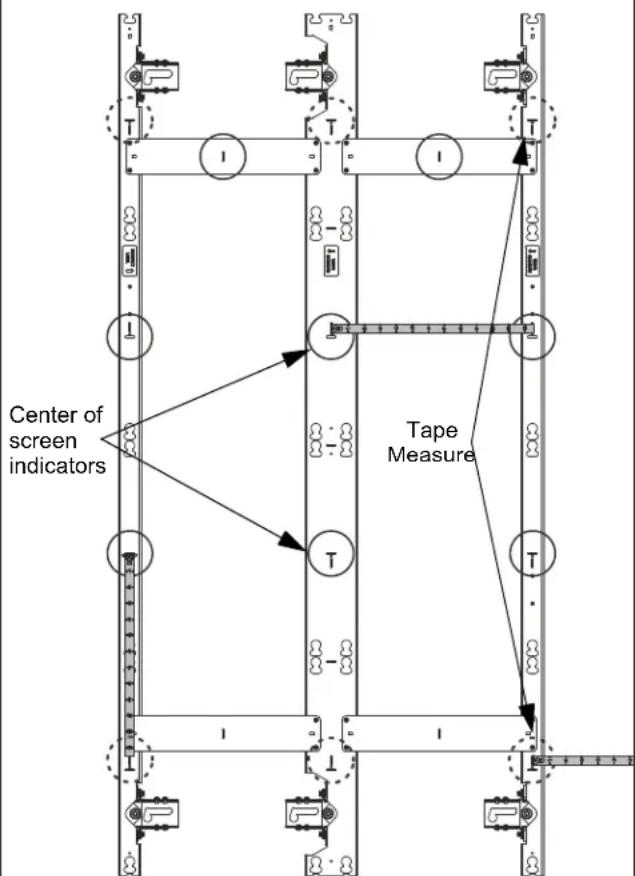 Center of screen indicators Tape Measure