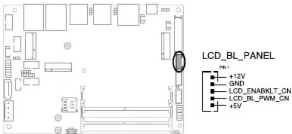 LCD_BL_PANEL PIN 1 +12V GND LCD_ENABKLT_CN LCD_BL_PWM_CN +5V
