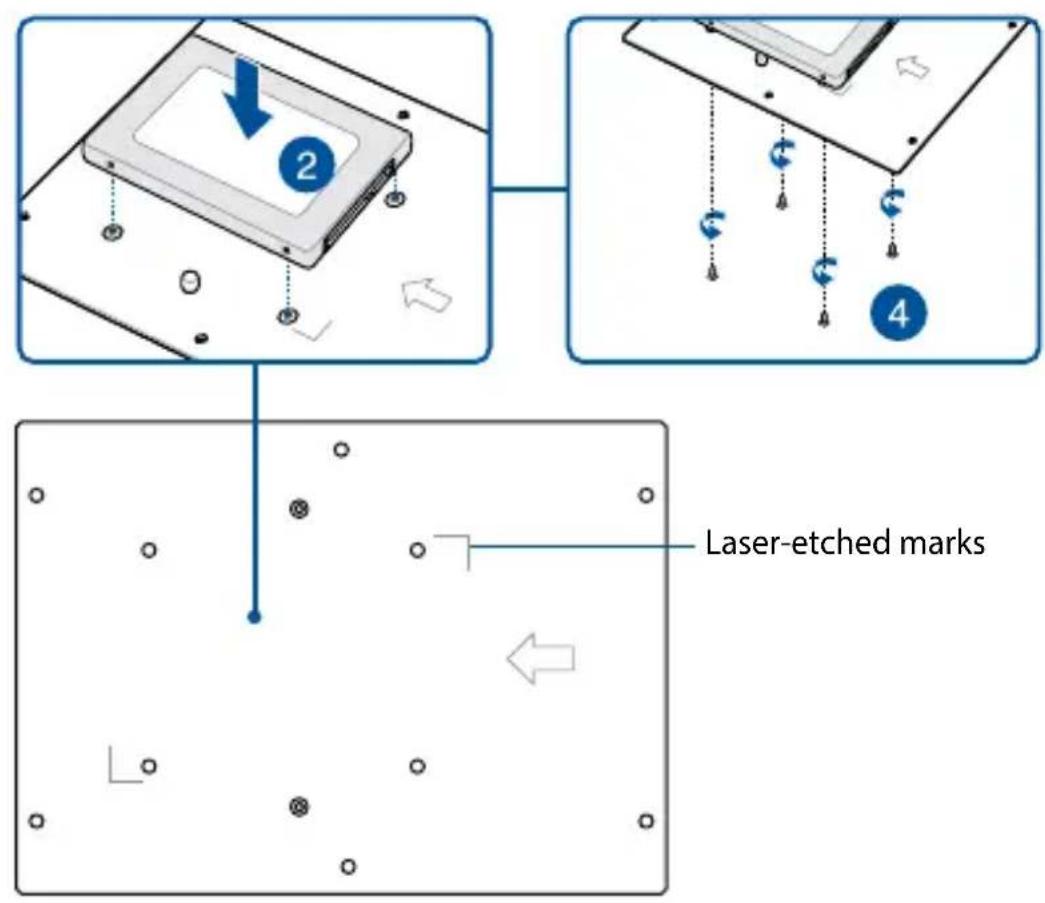 2 4 Laser-etched marks