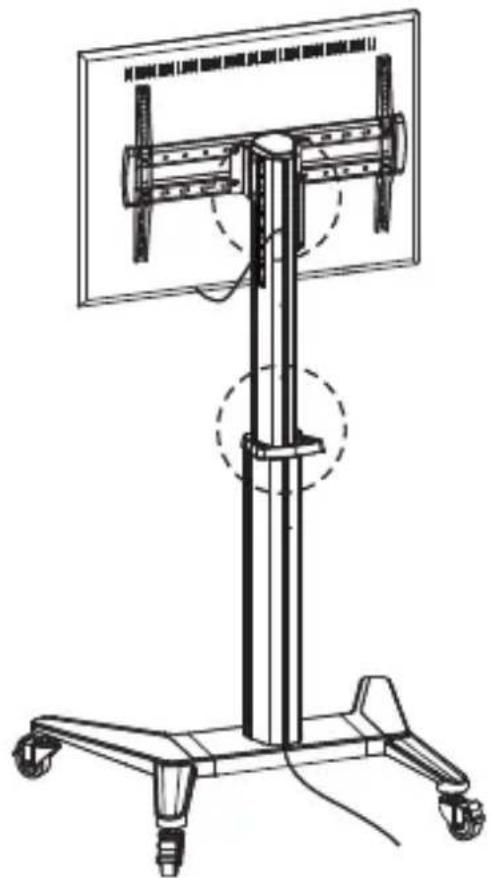 Deltaco ARM-0451 - TV/DISPLAY FLOOR STAND WITH WHEELS - 46