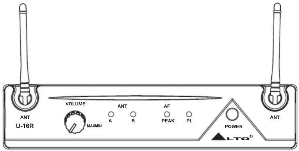 ALTO U-16P - U-16R, PLL UHF DIVERSITY RECEIVER - 1