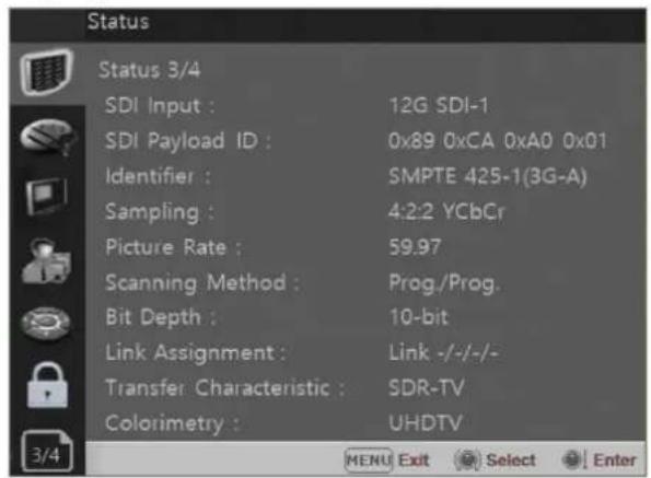 Postium OBM-U31IP - Status Menu - 3