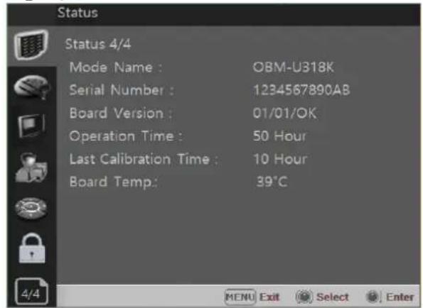 Postium OBM-U31IP - Status Menu - 4