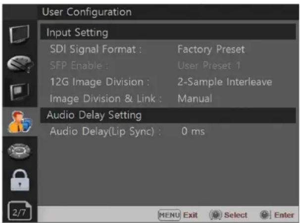 Postium OBM-U31IP - User Configuration Menu - 1