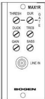 MAX1R THRESH DUR GATE DUCK TREB GAIN BASS LINE IN BOGEN