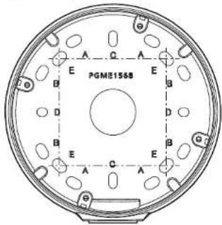 i-PRO WV-QJB502-W - Step1 Make a hole on the installation surface. - 6