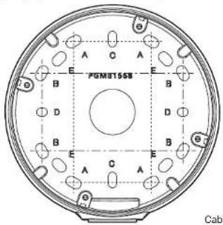 i-PRO WV-QJB502-W - Step1 Make a hole on the installation surface. - 3