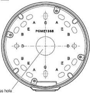i-PRO WV-QJB502-W - Step1 Make a hole on the installation surface. - 4