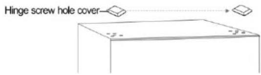 Hinge screw hole cover