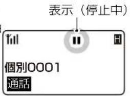 表示(停止中) 111 個別0001 通話