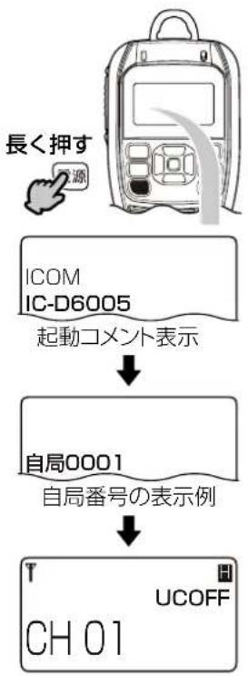 ICOM IC-D6005 PLUS - 電源を入れる - 1