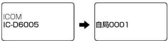 ICOM IC-D6005 PLUS - 【自局番号表示例】 - 1