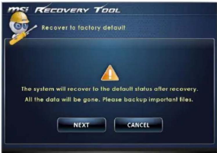 MSI Wind Top AE2282-001EU - > System Recovery - 2