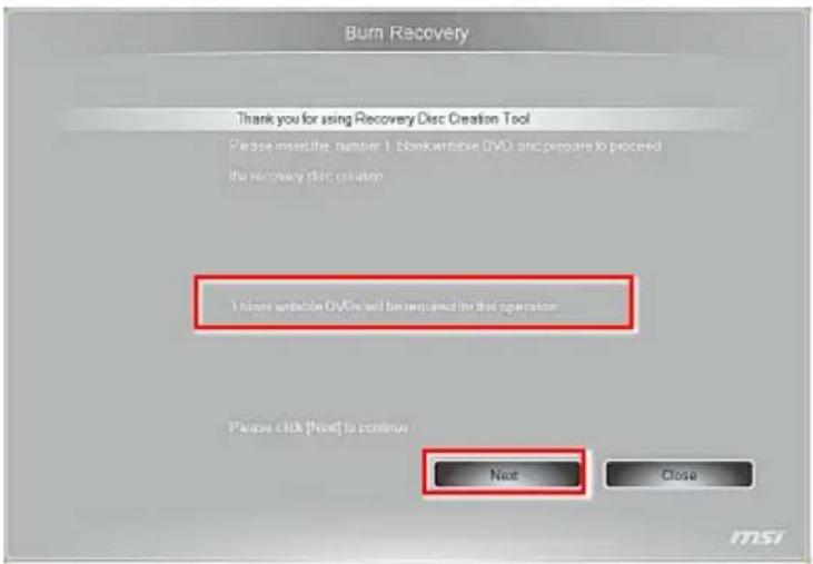 MSI Wind Top AE2282-001EU - Creating System Recovery Disc - 6