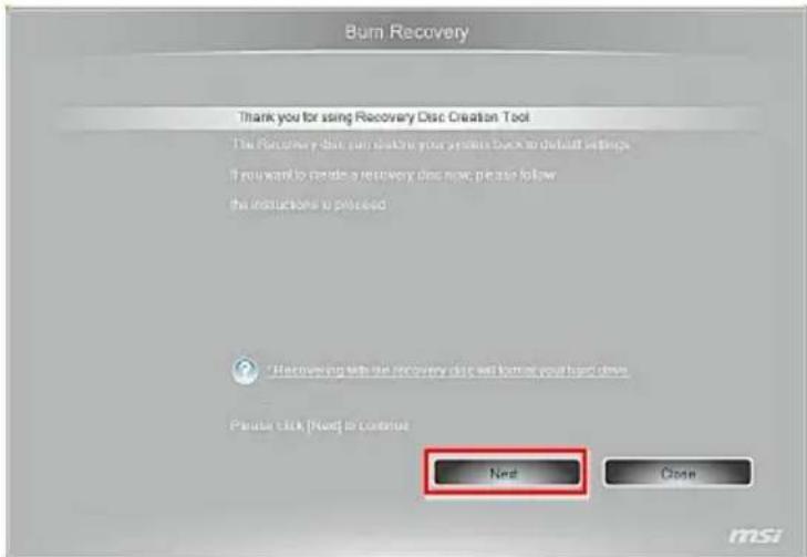MSI Wind Top AE2282-001EU - Creating System Recovery Disc - 3