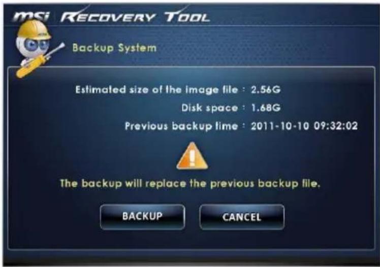 MSI Wind Top AE2282-001EU - Subsequent Backups - 1