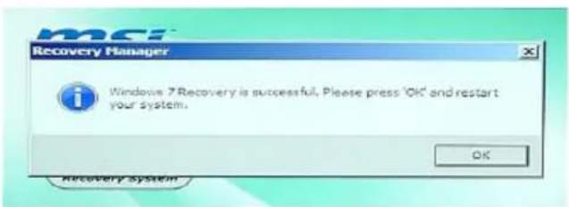MSI Wind Top AE2282-001EU - > Recovering the System with the Recovery Discs - 7