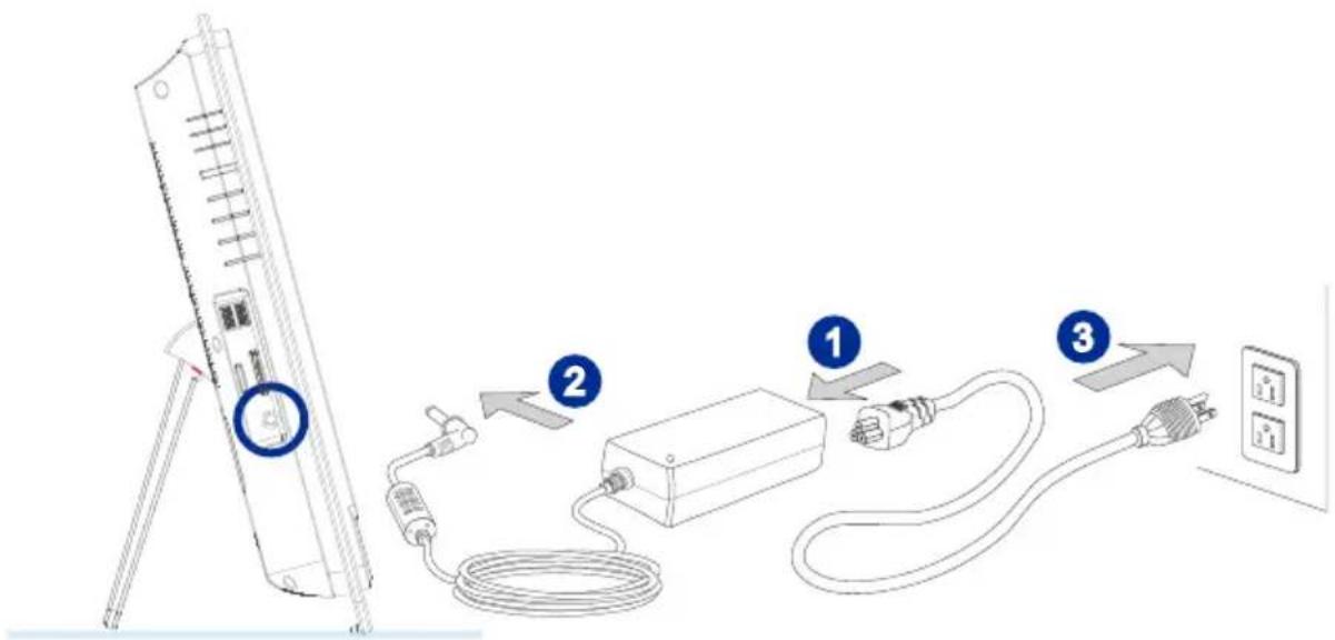 MSI Wind Top AE2282-001EU - Connecting the AC Power - 1