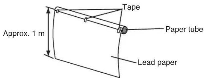 Tape Approx. 1 m Paper tube Lead paper