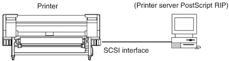 Printer (Printer server PostScript RIP) SCSI interface