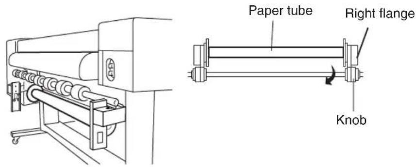 Paper tube Right flange Knob