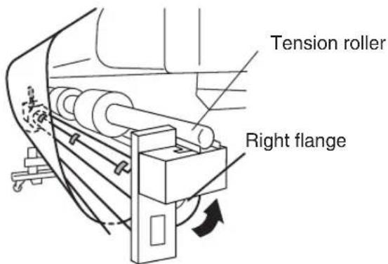 Tension roller Right flange