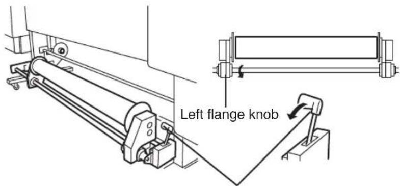 Left flange knob