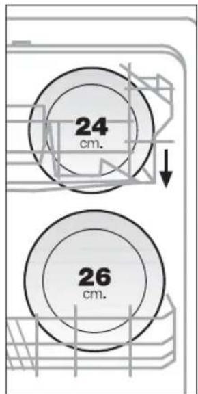 24 cm. 26 cm.