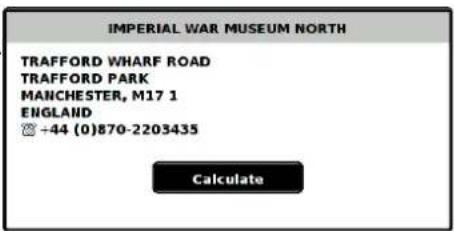 IMPERIAL WAR MUSEUM NORTH TRAFFORD WHARF ROAD TRAFFORD PARK MANCHESTER, M17 1 ENGLAND -44 (0)870-2203435 Calculate