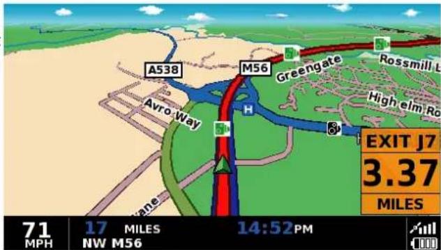 A538 M56 Greengate Rossmill L. High elm Ro Avro Way H EXIT J7 3.37 MILES 71 MPH 17 MILES 14:52PM All NW M56