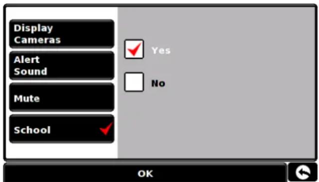 Display Cameras Alert Sound Mute School Yes No OK