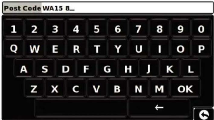 Post Code WA15 8__ 1 2 3 4 5 6 7 8 9 0 Q W E R T Y U I O P A S D F G H J K L Z X C V B N M OK ←
