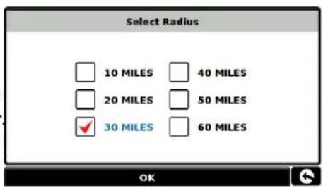 Select Radius 10 MILES 40 MILES 20 MILES 50 MILES 30 MILES 60 MILES OK