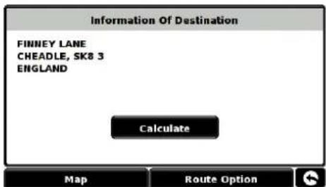 Information Of Destination FINNEY LANE CHEADLE, SK8 3 ENGLAND Calculate Map Route Option