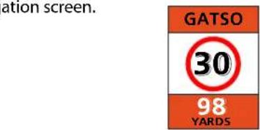 cation screen. GATSO 30 98 YARDS