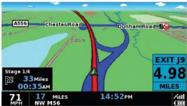 A556 Chester Road Dunham Road Stage 1/4 33 Miles 00:35AM EXIT J9 4.98 MILES 71 MPH 17 MW 14:52PM NW M56 Full 1000