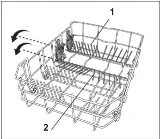 BEKO DSS 6832 X - składane przegrody podpierające (w zależności od modelu) - 2
