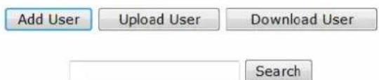 Add User Upload User Download User Search
