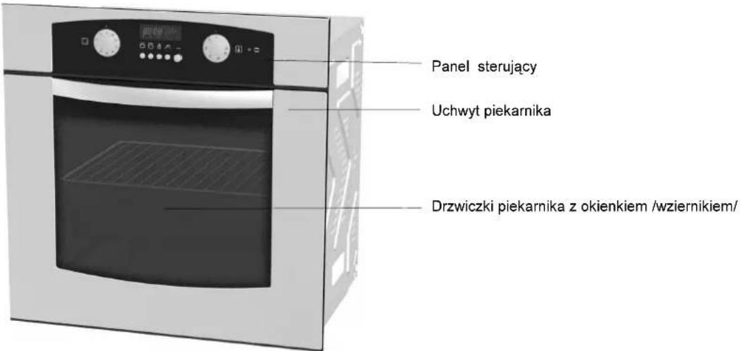 Panel sterujący Uchwyt piekarnika Drzwiczki piekarnika z okienkiem /wziernikiem/