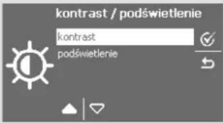 kontrast / podświetlenie kontrast podświetlenie