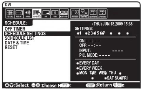 NEC MultiSync X464UN-TMX9P - NOTE 1: CREATING A SCHEDULE - 1