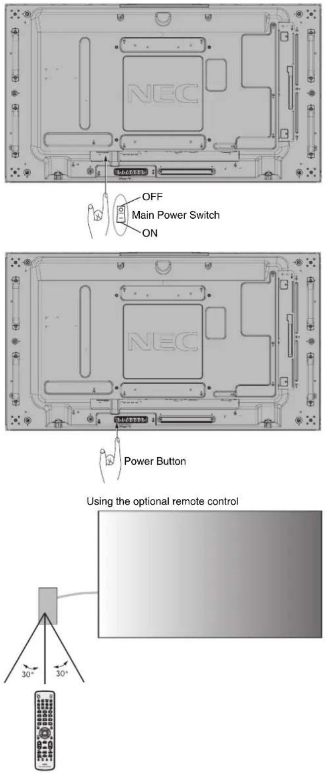 NEC MultiSync X464UN-TMX9P - Power ON and OFF Modes - 1