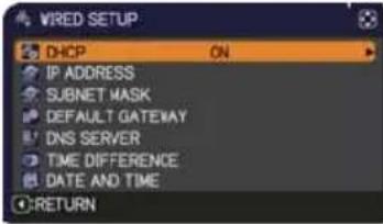 HITACHI CPX10WN - NETWORK menu - 4